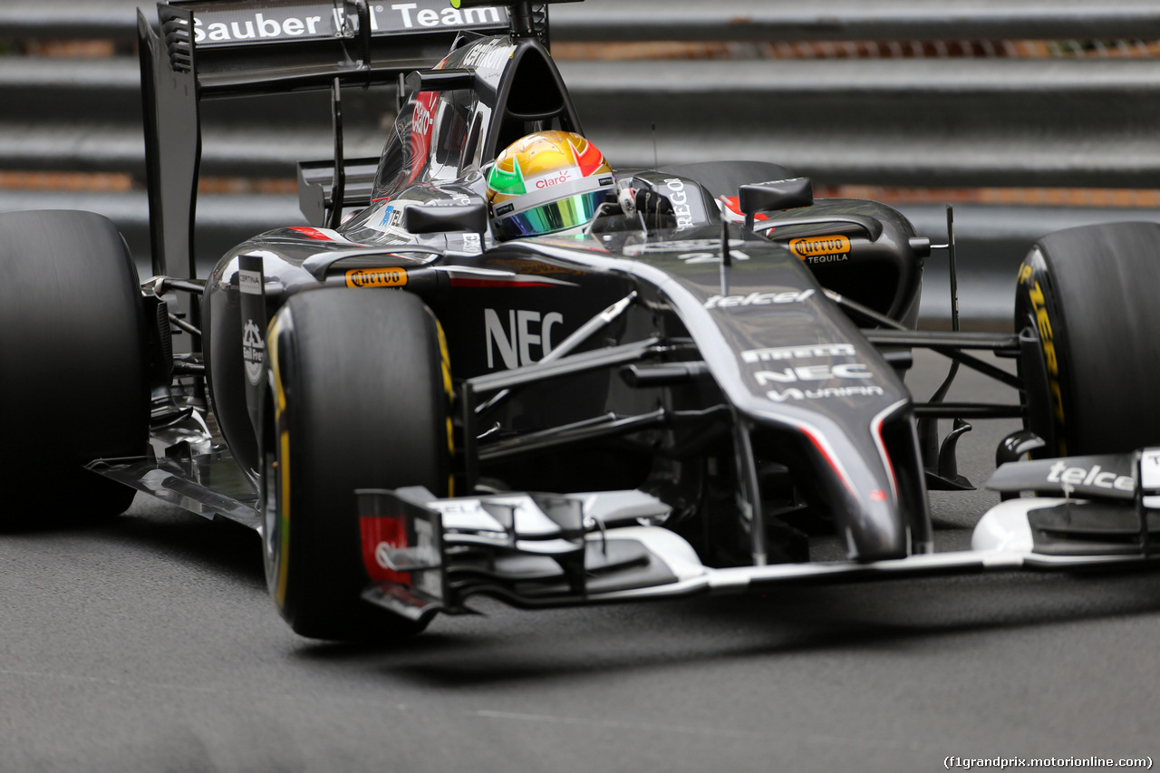 GP MONACO, 22.05.2014- Prove Libere 1, Esteban Gutierrez (MEX), Sauber F1 Team C33