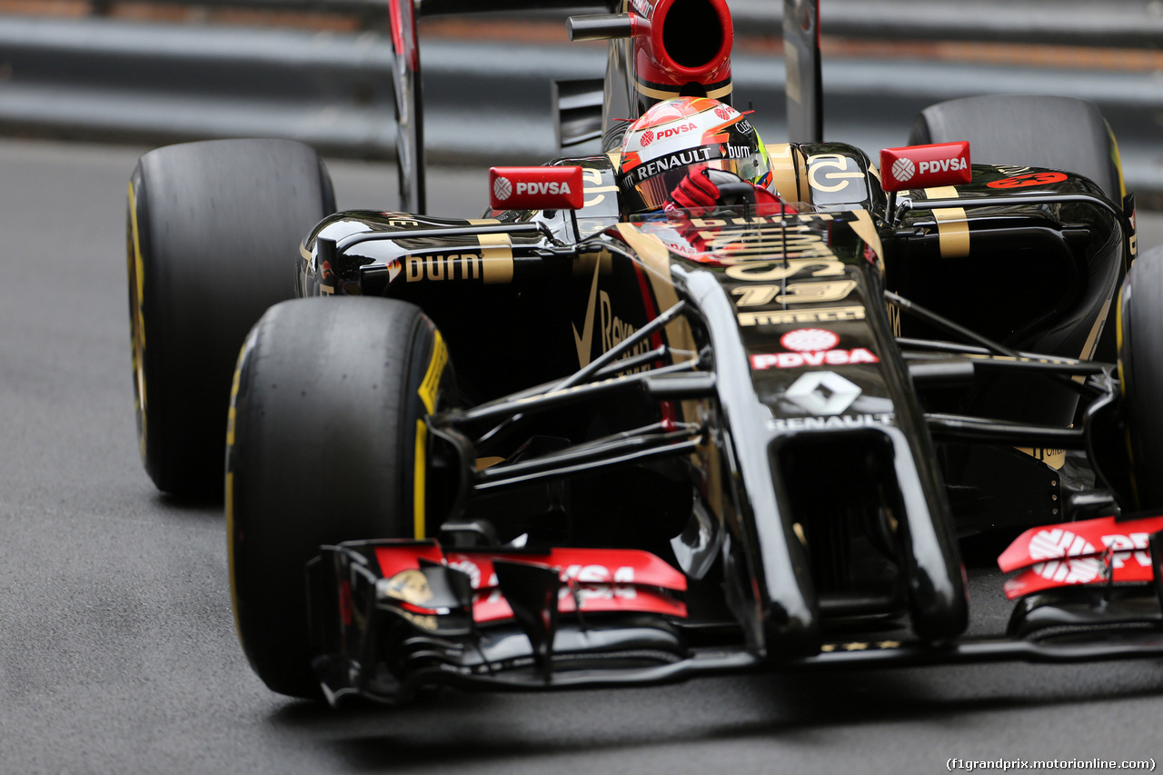 GP MONACO, 22.05.2014- Prove Libere 1, Romain Grosjean (FRA) Lotus F1 Team E22