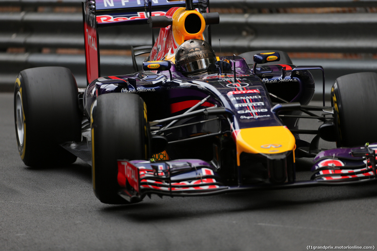 GP MONACO, 22.05.2014- Prove Libere 1, Sebastian Vettel (GER) Red Bull Racing RB10