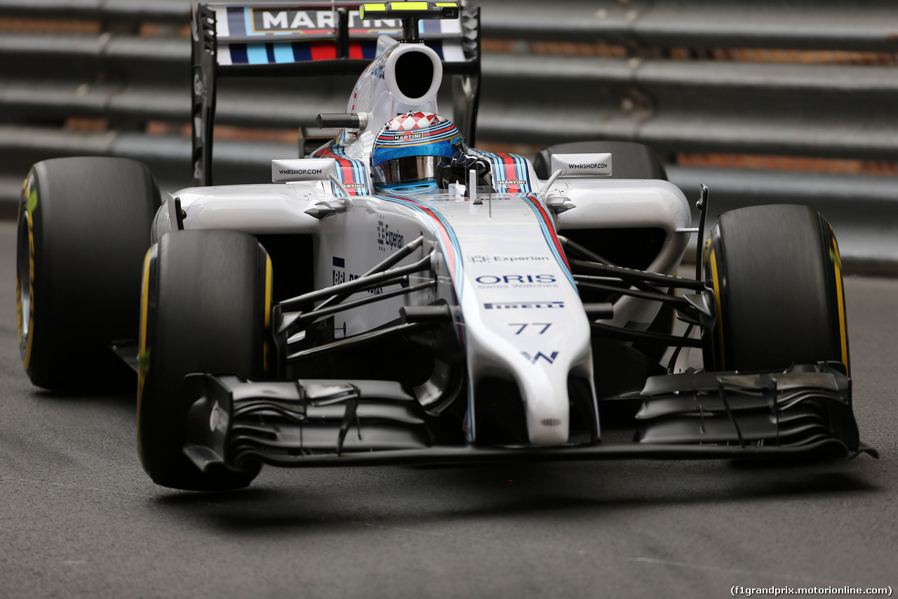 GP MONACO, 22.05.2014- Prove Libere 1, Valtteri Bottas (FIN) Williams F1 Team FW36