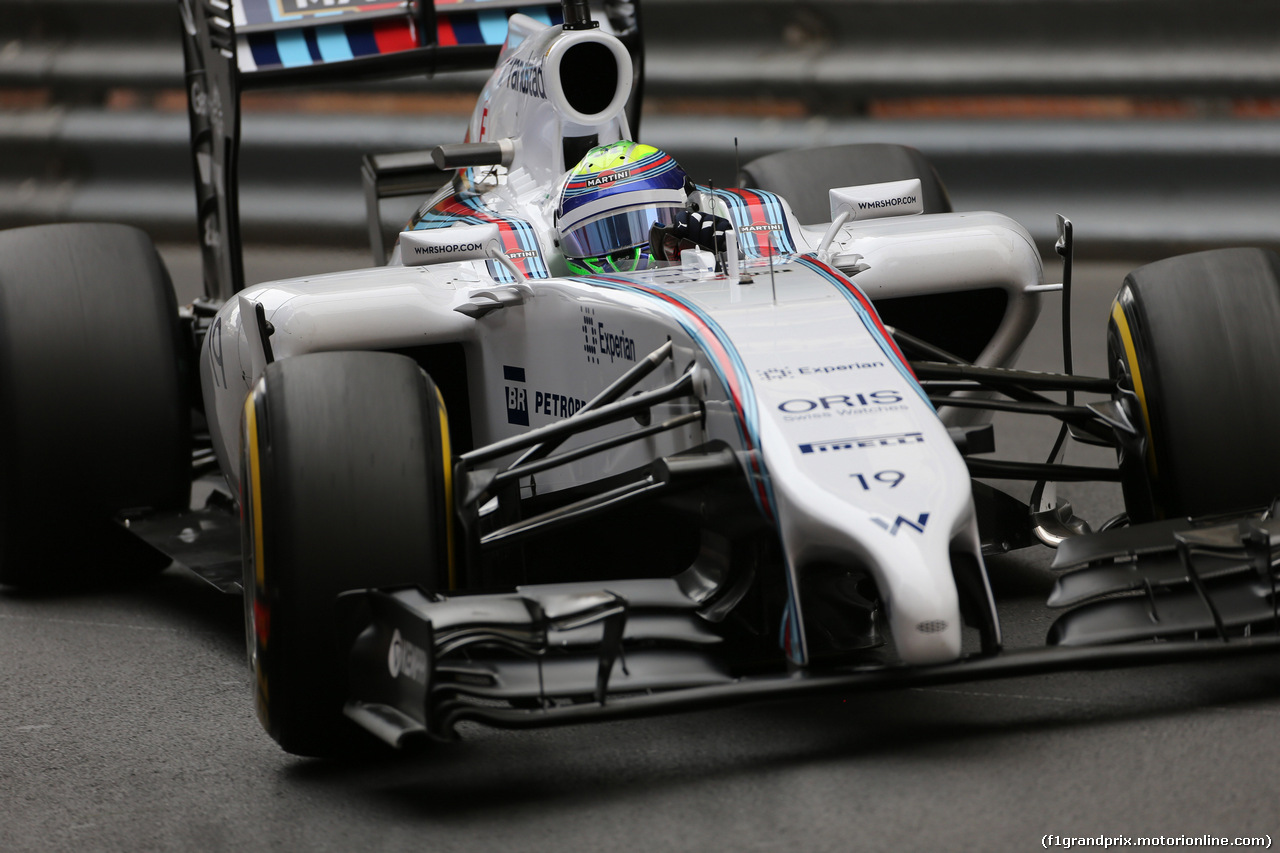 GP MONACO, 22.05.2014- Prove Libere 1, Felipe Massa (BRA) Williams F1 Team FW36