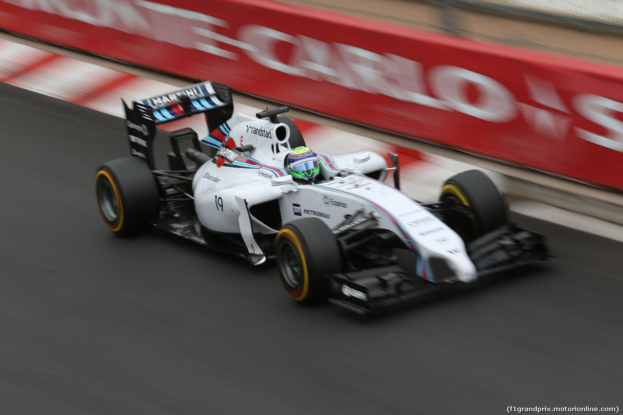 GP MONACO, 22.05.2014- Prove Libere 1, Felipe Massa (BRA) Williams F1 Team FW36