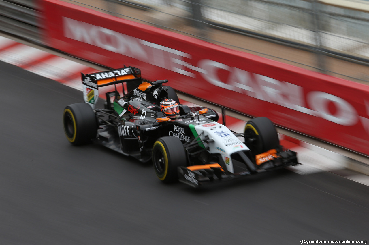 GP MONACO, 22.05.2014- Prove Libere 1, Nico Hulkenberg (GER) Sahara Force India F1 VJM07