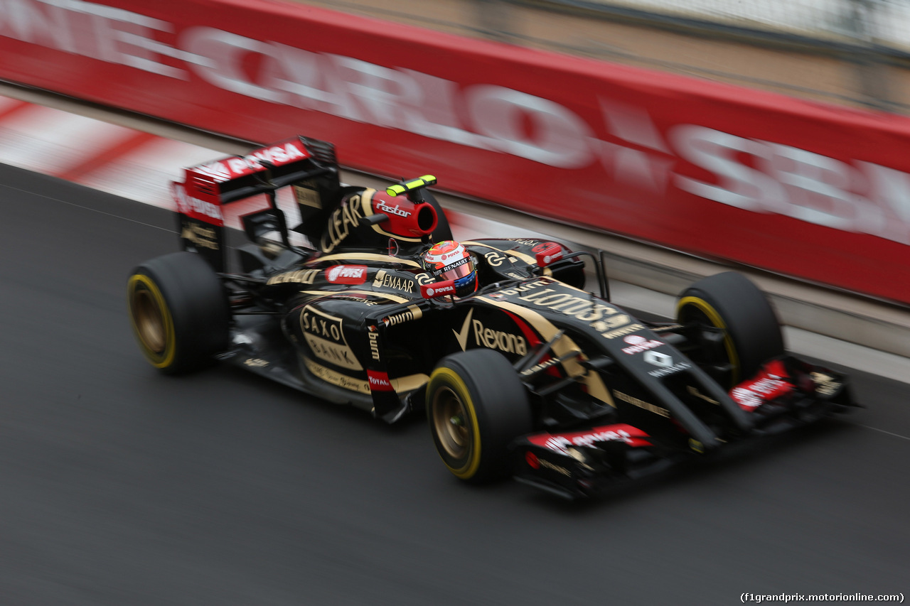GP MONACO, 22.05.2014- Prove Libere 1, Pastor Maldonado (VEN) Lotus F1 Team E22