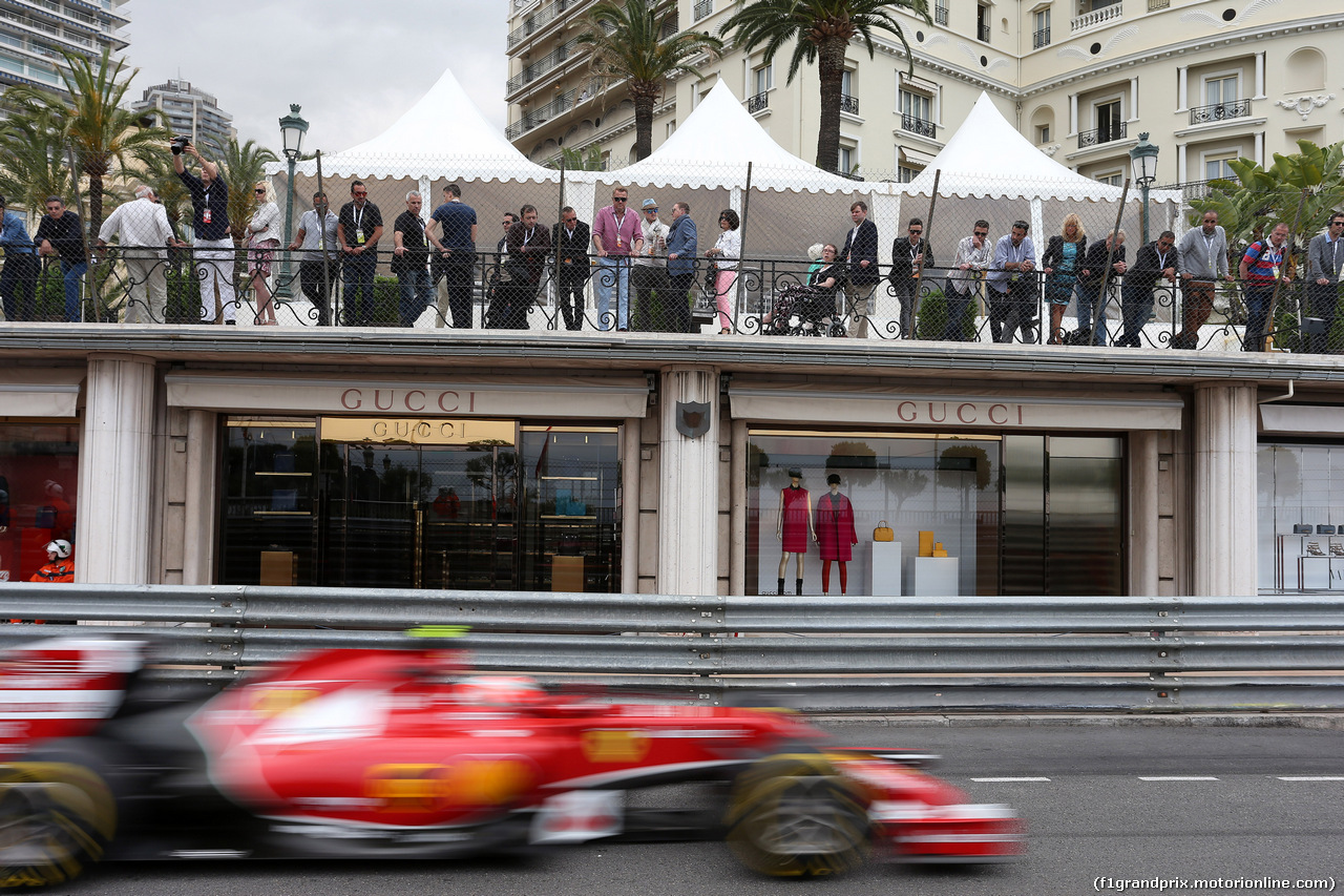 GP MONACO, 22.05.2014- Prove Libere 1, Kimi Raikkonen (FIN) Ferrari F14-T