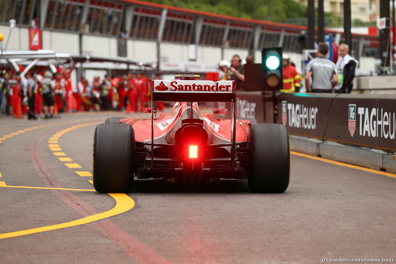GP MONACO, 22.05.2014- Prove Libere 1, Kimi Raikkonen (FIN) Ferrari F14-T