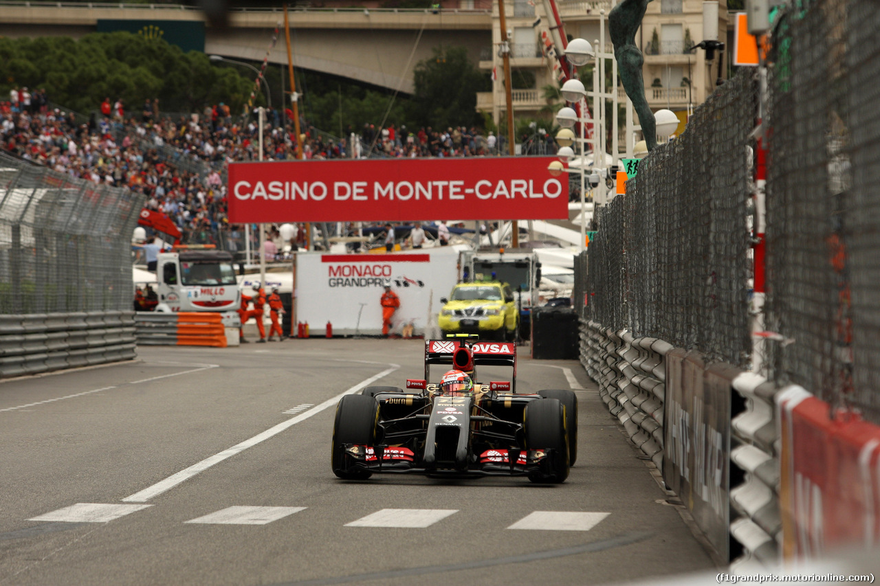 GP MONACO, 22.05.2014- Prove Libere 1, Pastor Maldonado (VEN) Lotus F1 Team E22