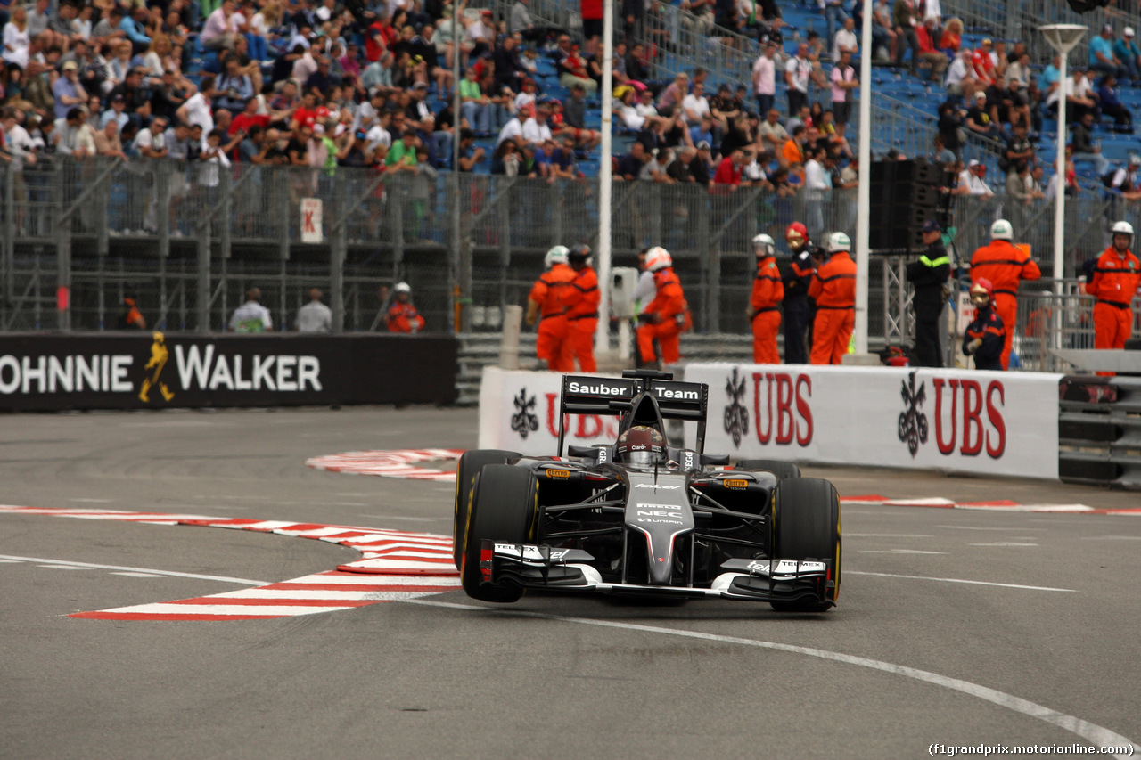 GP MONACO, 22.05.2014- Prove Libere 1, Adrian Sutil (GER) Sauber F1 Team C33
