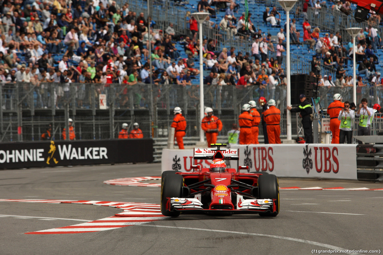 GP MONACO, 22.05.2014- Prove Libere 1,Kimi Raikkonen (FIN) Ferrari F14-T
