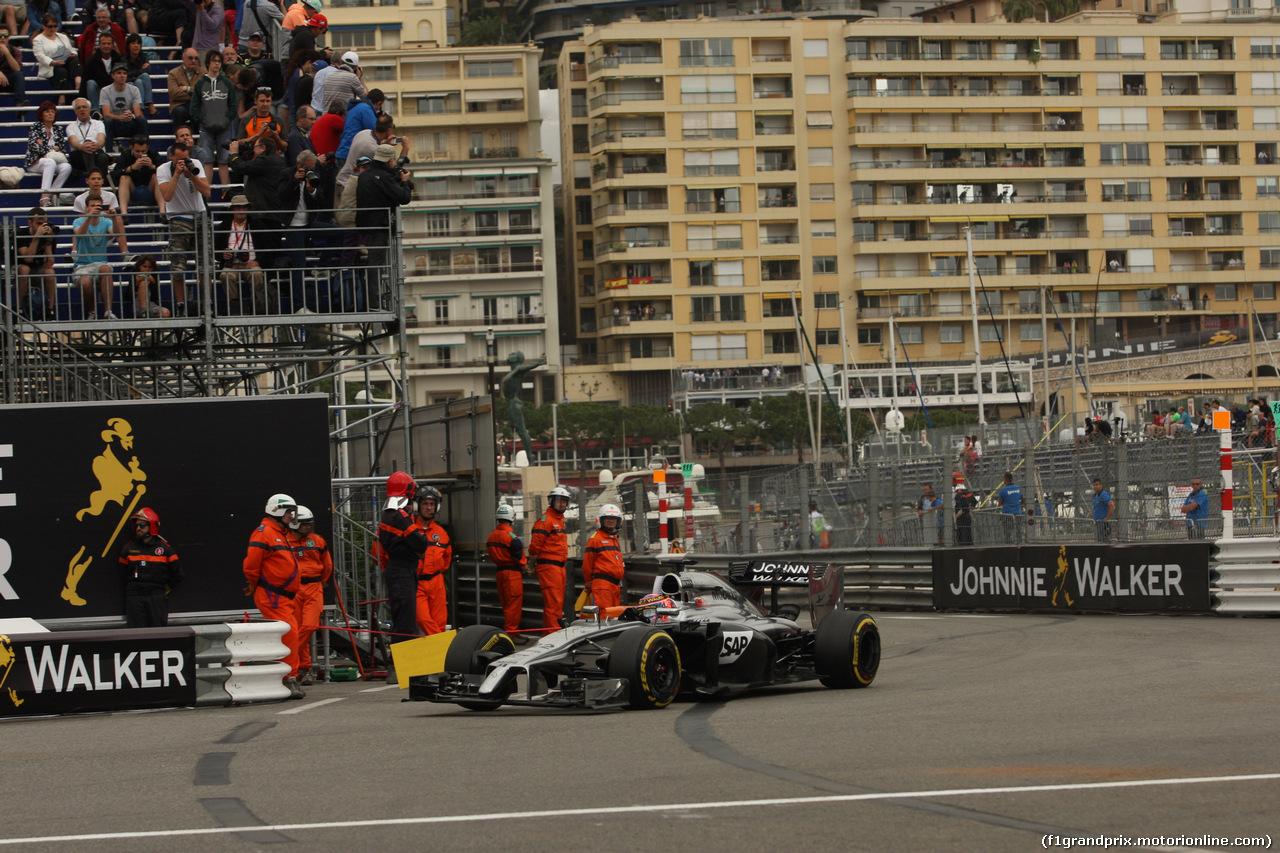 GP MONACO, 22.05.2014- Prove Libere 1, Jenson Button (GBR) McLaren Mercedes MP4-29