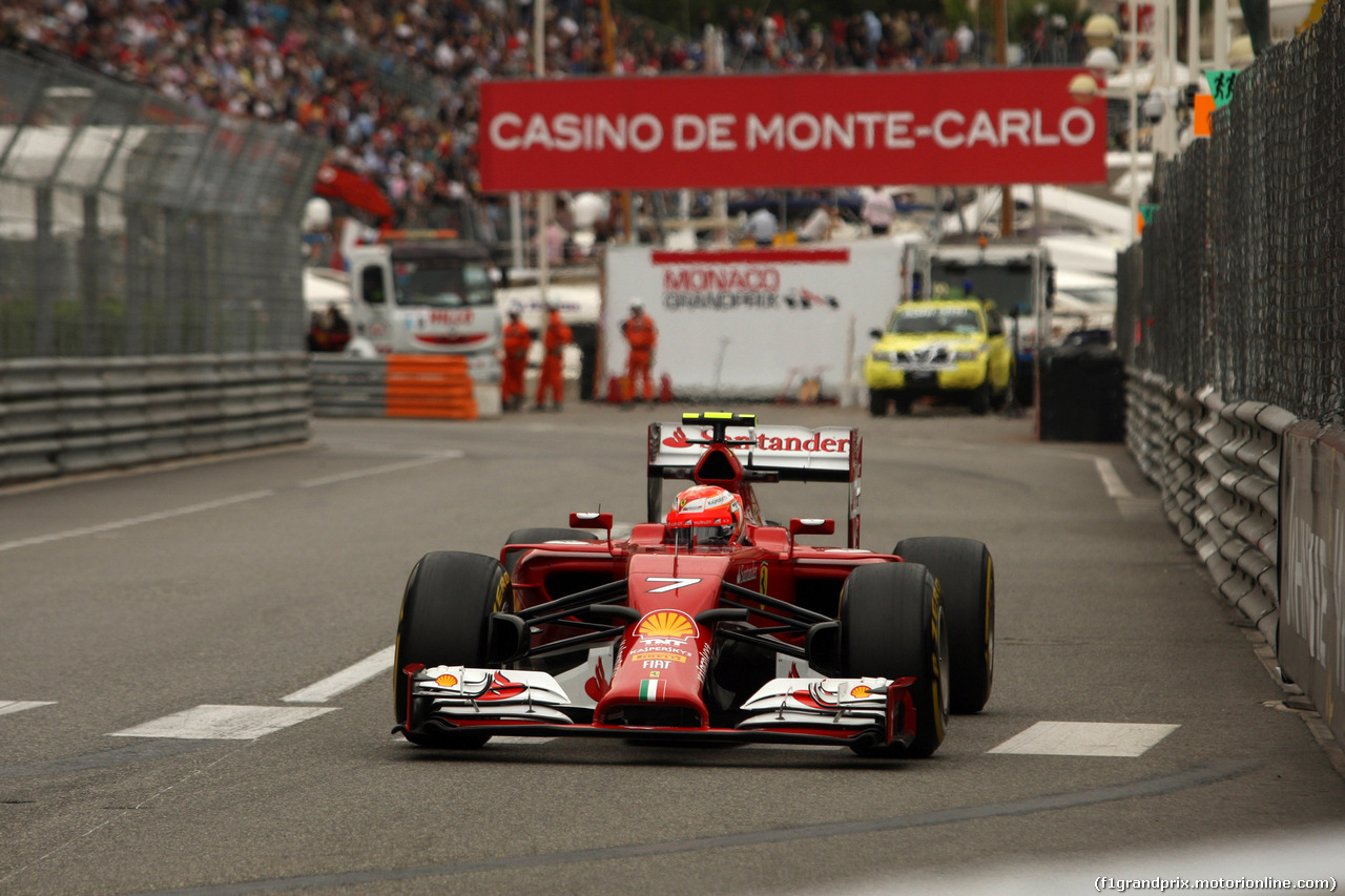 GP MONACO, 22.05.2014- Prove Libere 1, Kimi Raikkonen (FIN) Ferrari F14-T