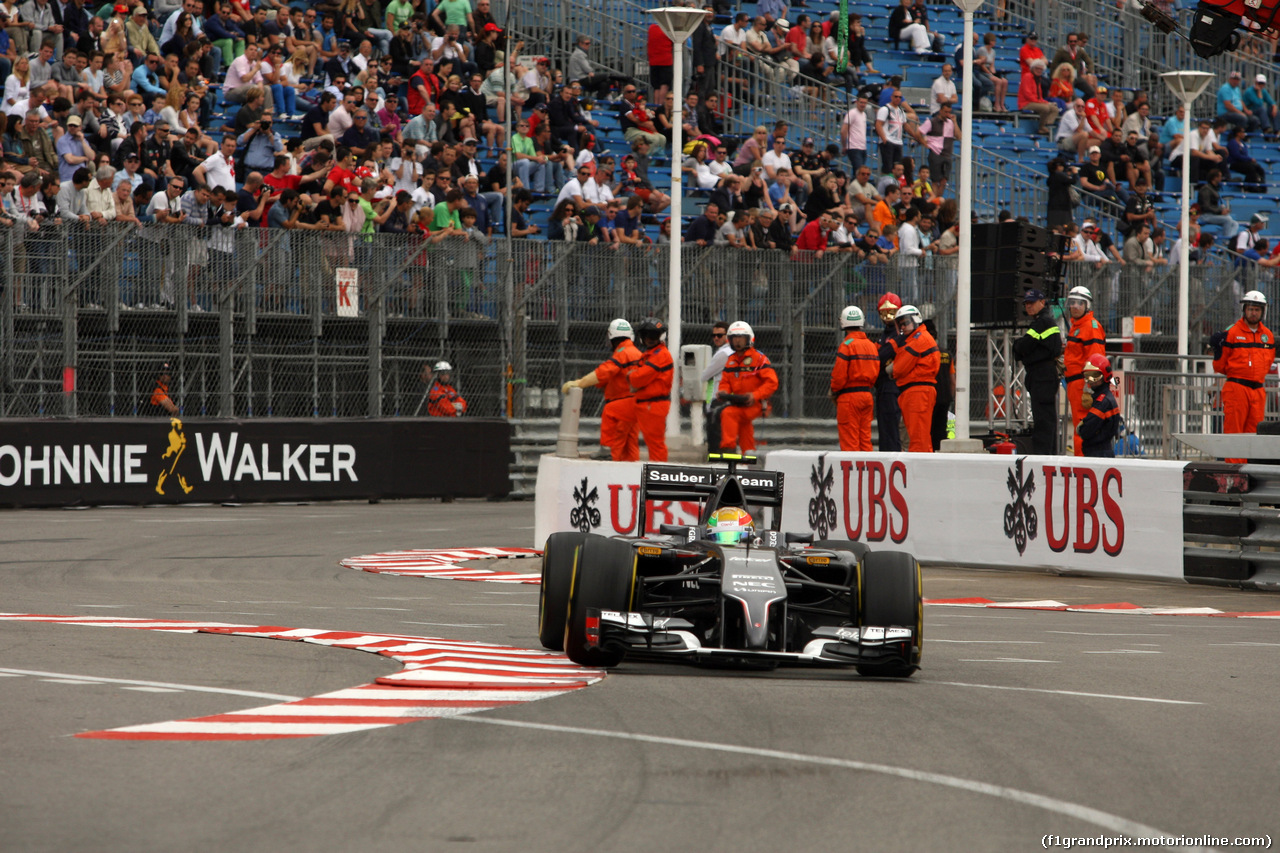 GP MONACO, 22.05.2014- Prove Libere 1, Esteban Gutierrez (MEX), Sauber F1 Team C33