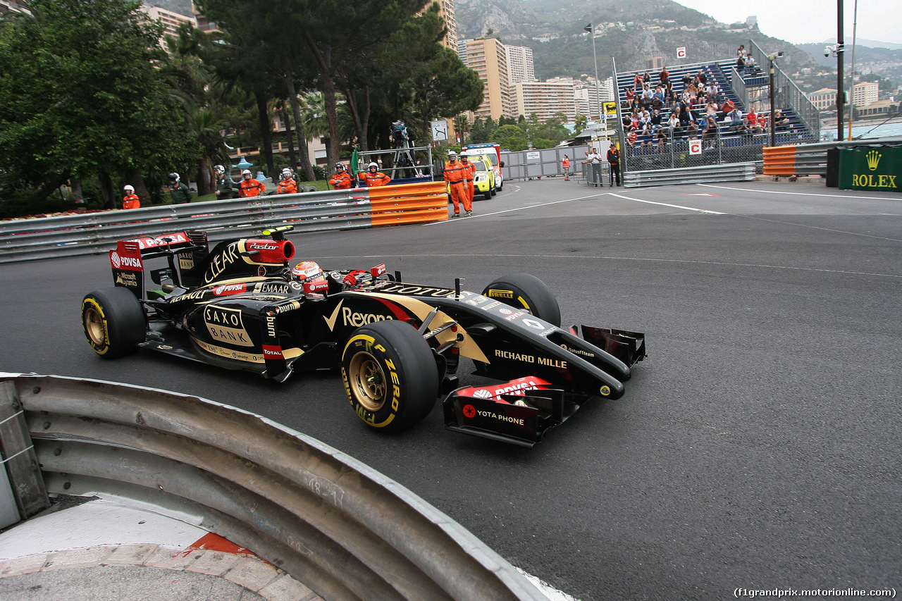 GP MONACO, 22.05.2014- Prove Libere 1, Pastor Maldonado (VEN) Lotus F1 Team E22
