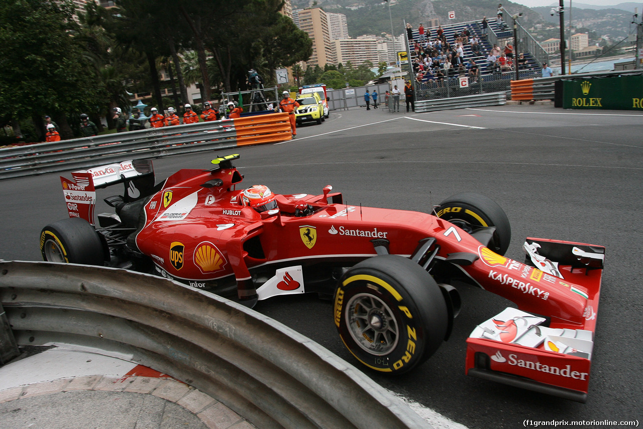 GP MONACO, 22.05.2014- Prove Libere 1, Kimi Raikkonen (FIN) Ferrari F14-T