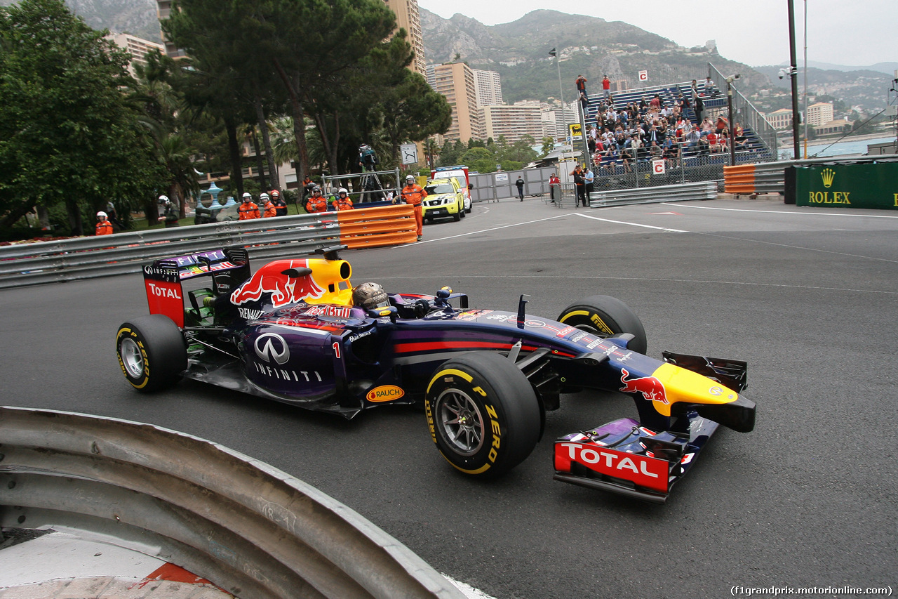 GP MONACO, 22.05.2014- Prove Libere 1, Sebastian Vettel (GER) Red Bull Racing RB10