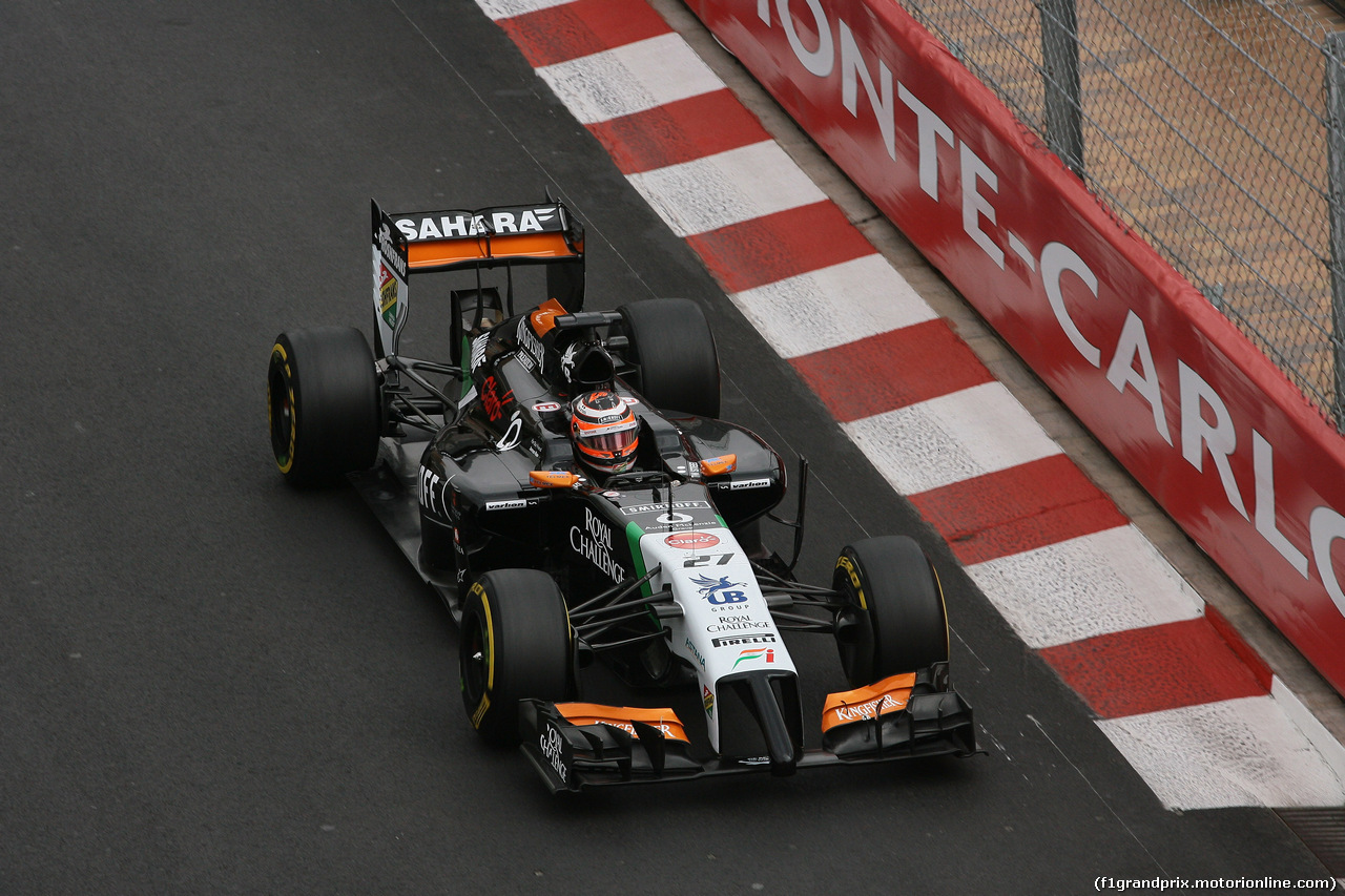 GP MONACO, 22.05.2014- Prove Libere 1, Nico Hulkenberg (GER) Sahara Force India F1 VJM07