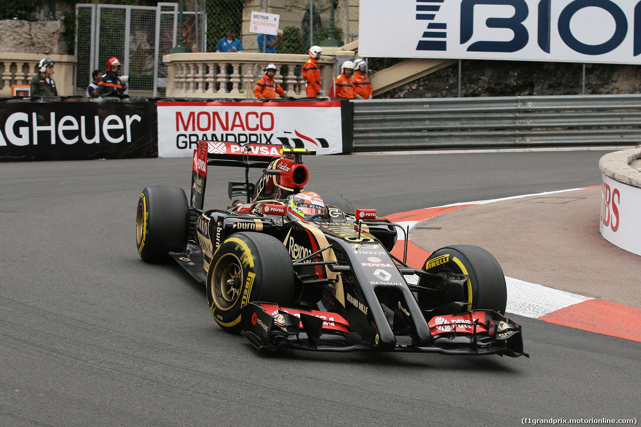 GP MONACO, 22.05.2014- Prove Libere 1, Pastor Maldonado (VEN) Lotus F1 Team E22