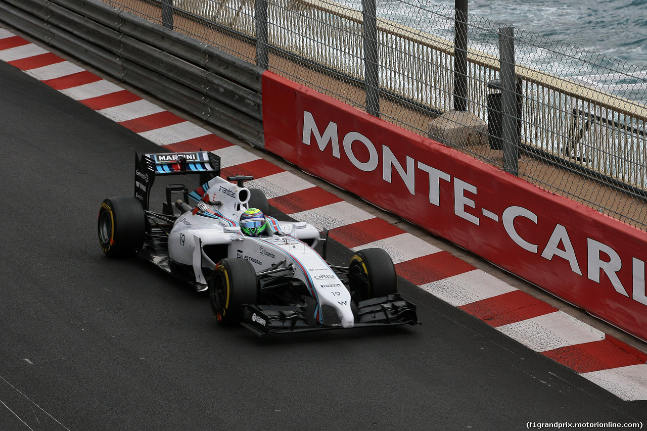 GP MONACO, 22.05.2014- Prove Libere 1, Felipe Massa (BRA) Williams F1 Team FW36
