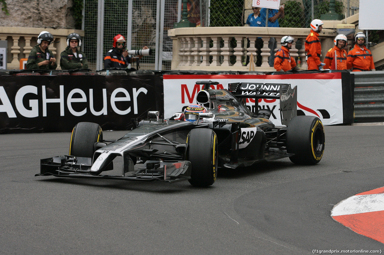 GP MONACO, 22.05.2014- Prove Libere 1, Jenson Button (GBR) McLaren Mercedes MP4-29