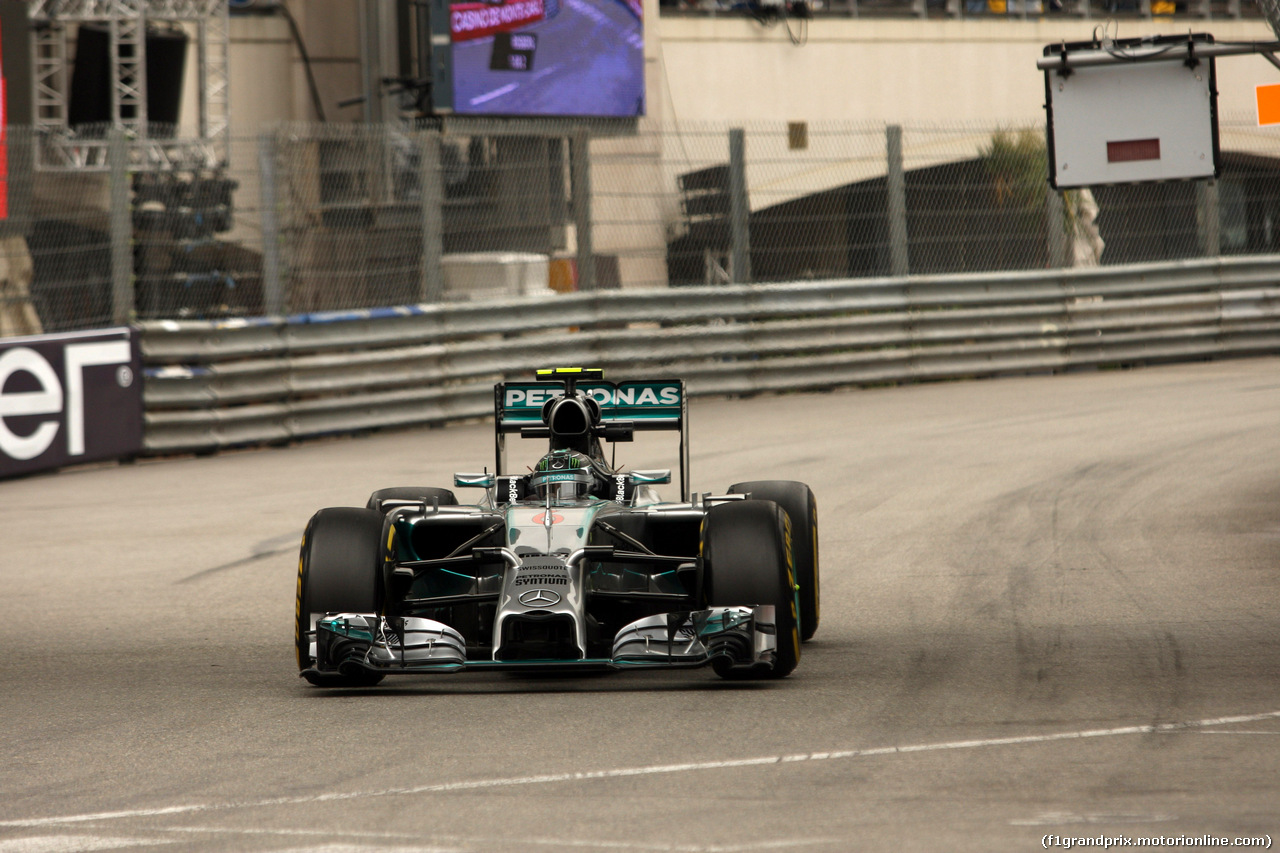 GP MONACO, 22.05.2014- Prove Libere 1, Nico Rosberg (GER) Mercedes AMG F1 W05