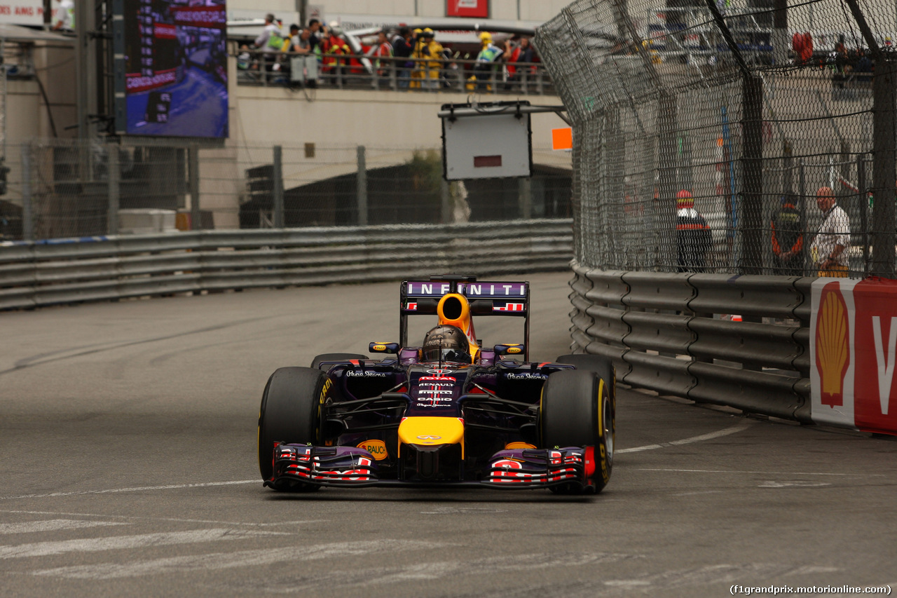 GP MONACO, 22.05.2014- Prove Libere 1, Sebastian Vettel (GER) Red Bull Racing RB10