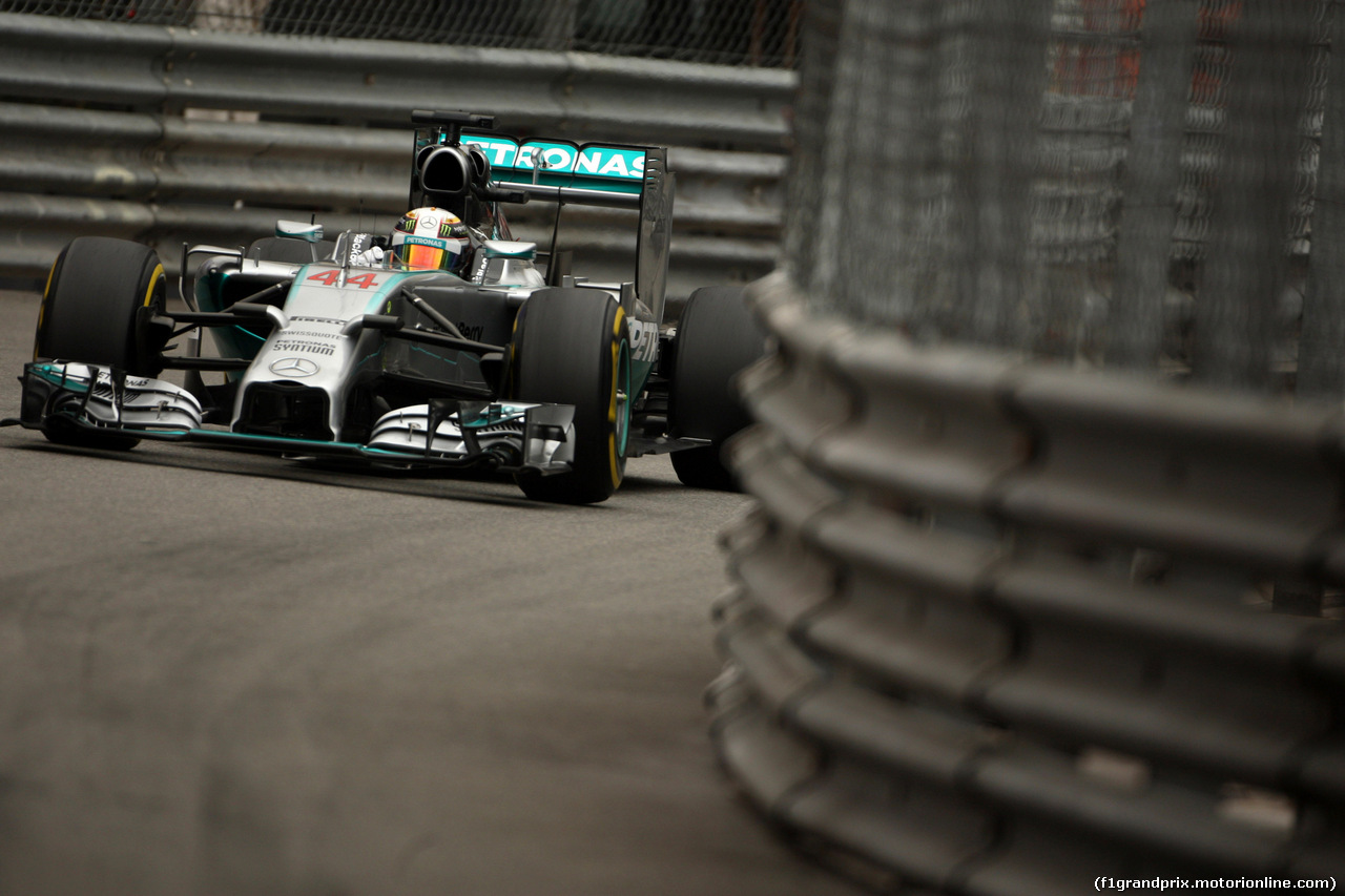GP MONACO, 22.05.2014- Prove Libere 1, Lewis Hamilton (GBR) Mercedes AMG F1 W05
