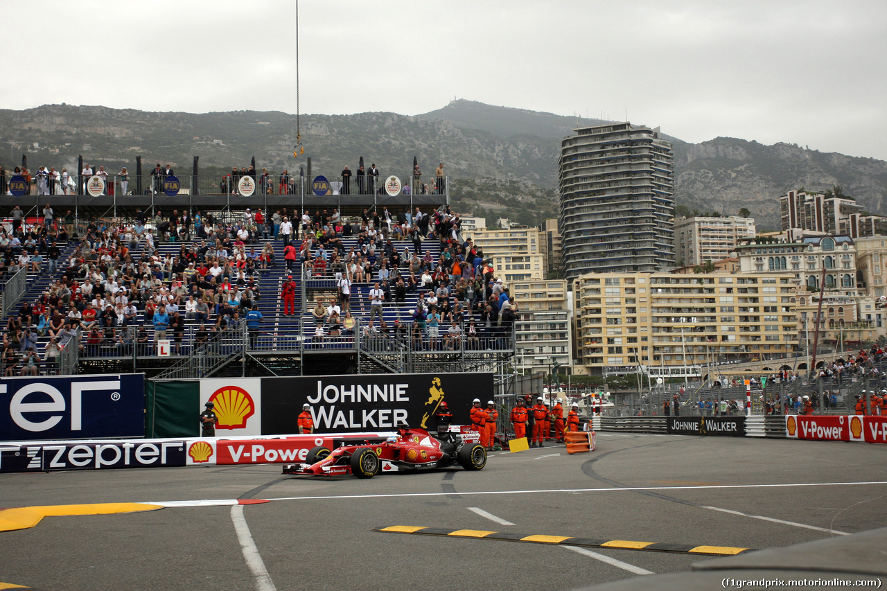 GP MONACO, 22.05.2014- Prove Libere 1, Fernando Alonso (ESP) Ferrari F14-T
