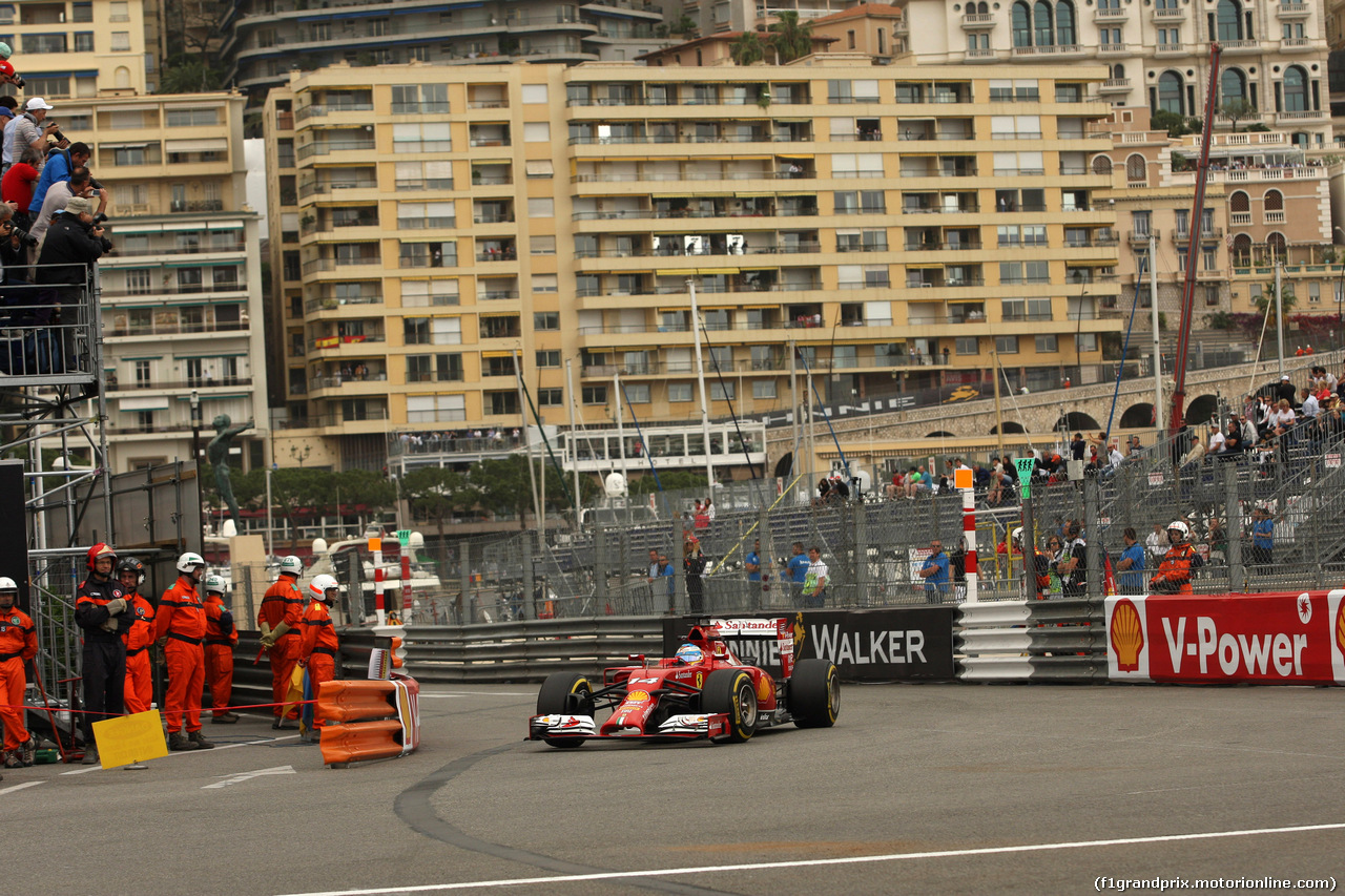 GP MONACO, 22.05.2014- Prove Libere 1, Fernando Alonso (ESP) Ferrari F14-T