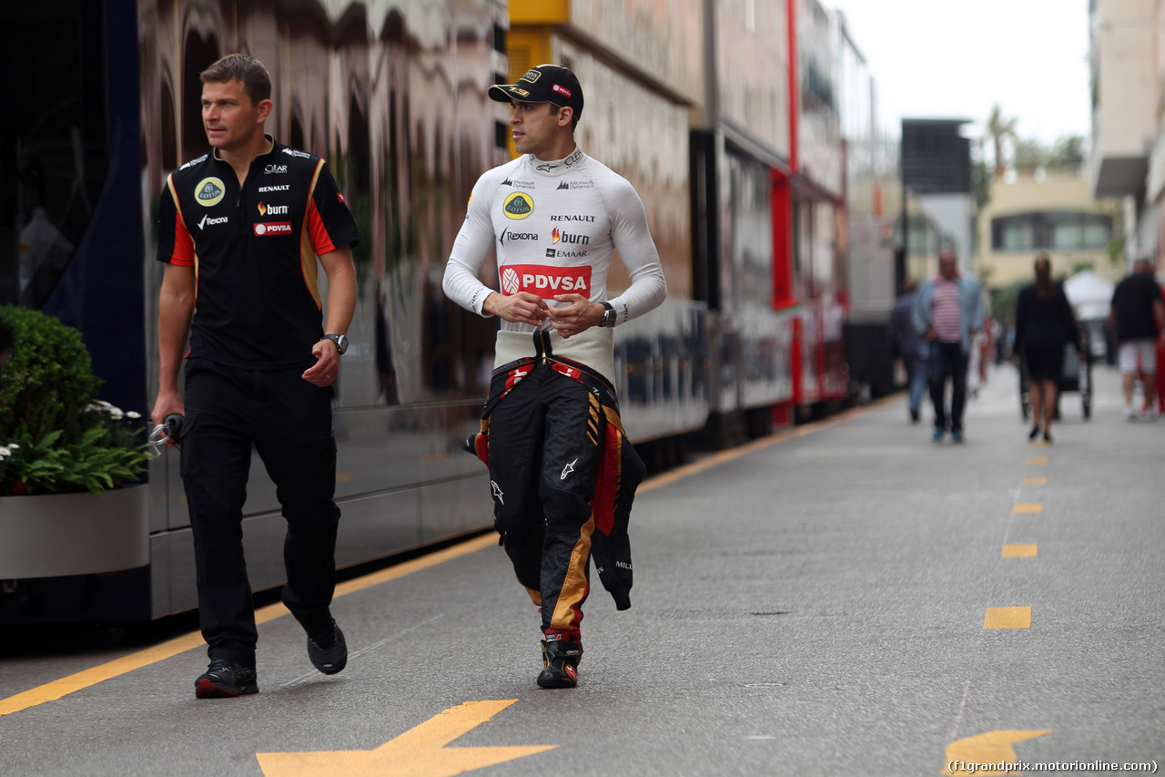 GP MONACO, 22.05.2014- Prove Libere 1, Pastor Maldonado (VEN) Lotus F1 Team E22