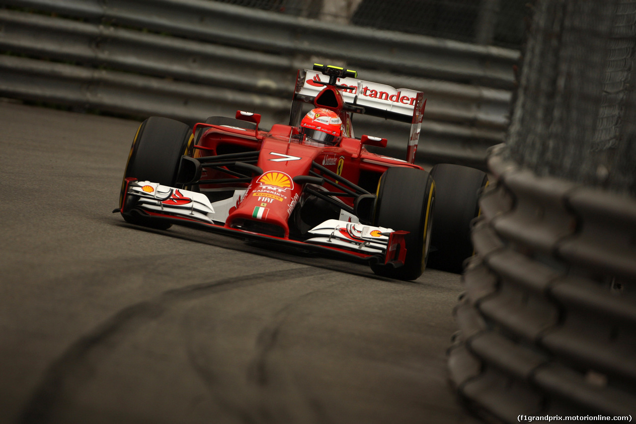 GP MONACO, 22.05.2014- Prove Libere 1, Kimi Raikkonen (FIN) Ferrari F14-T
