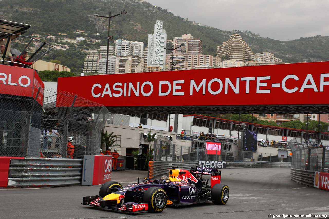 GP MONACO, 22.05.2014- Prove Libere 1, Sebastian Vettel (GER) Red Bull Racing RB10