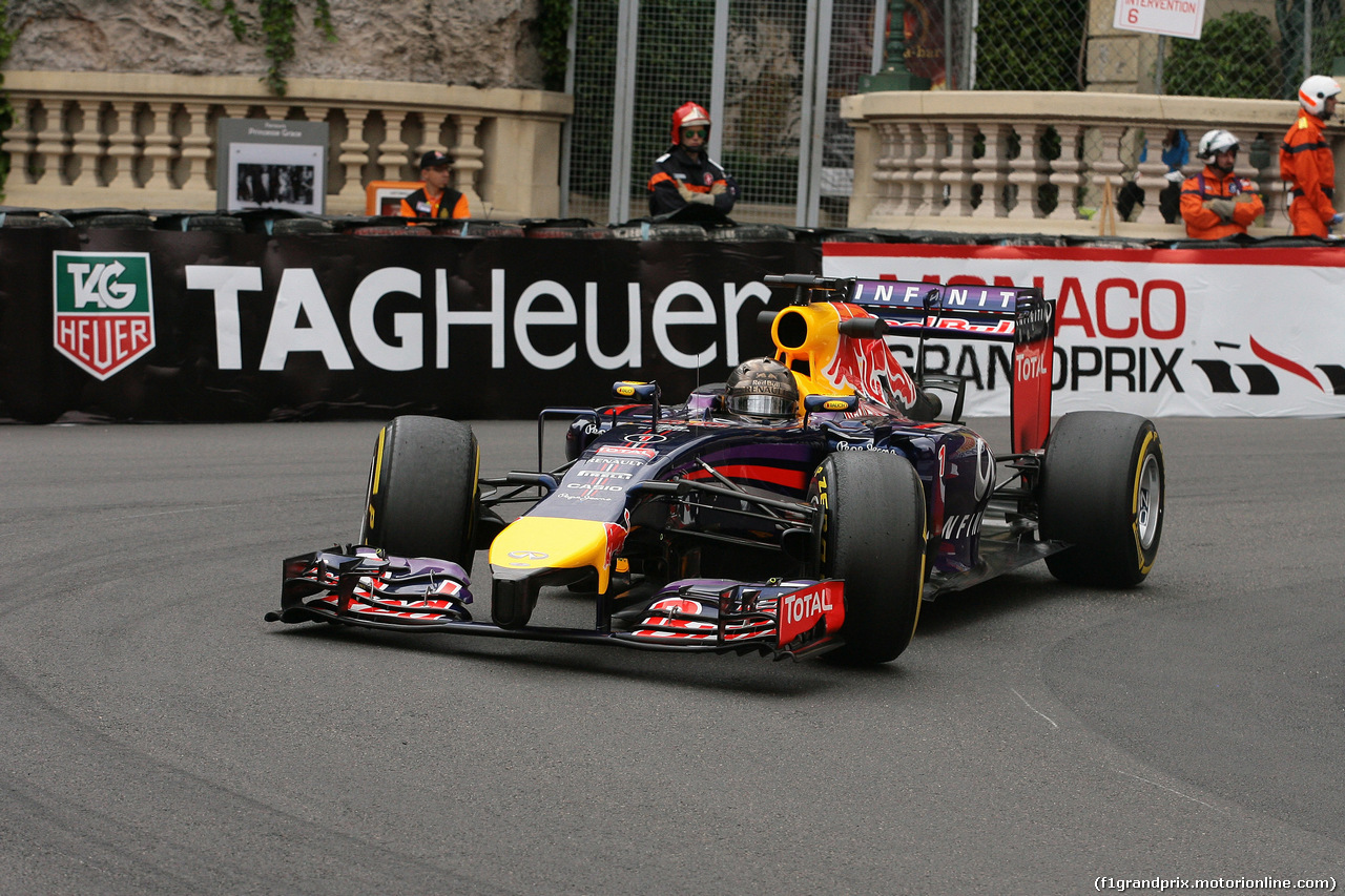 GP MONACO, 22.05.2014- Prove Libere 1, Sebastian Vettel (GER) Red Bull Racing RB10