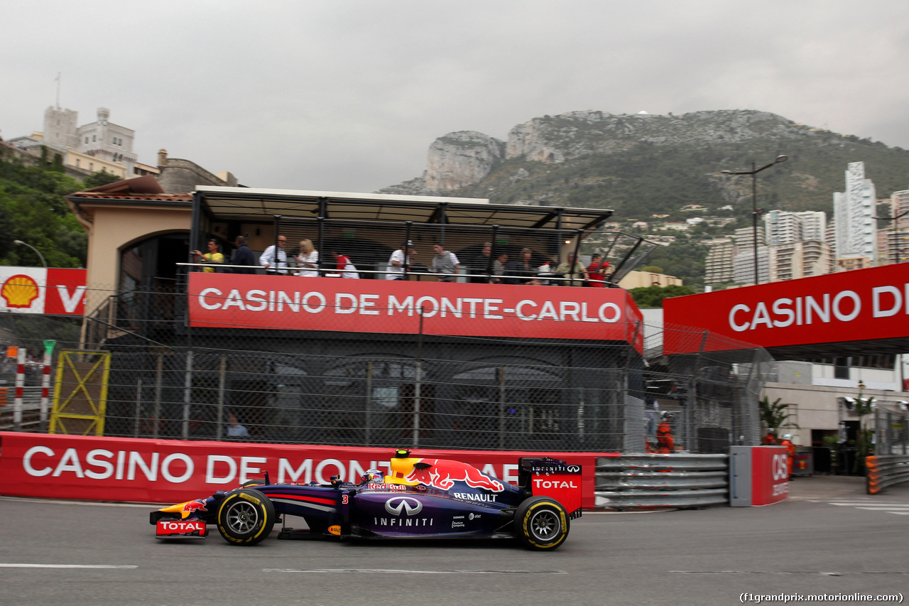 GP MONACO, 22.05.2014- Prove Libere 1, Daniel Ricciardo (AUS) Red Bull Racing RB10