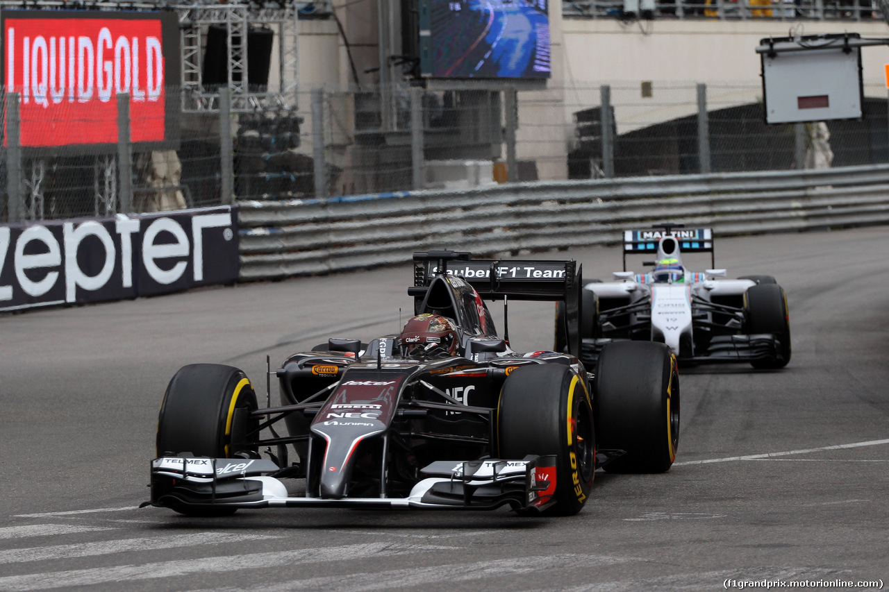 GP MONACO, 22.05.2014- Prove Libere 1, Adrian Sutil (GER) Sauber F1 Team C33