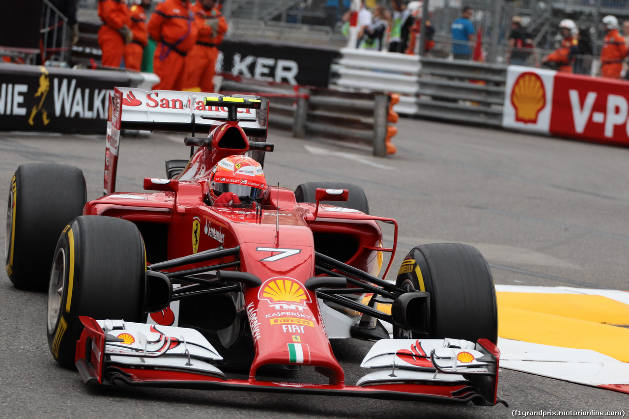 GP MONACO, 22.05.2014- Prove Libere 1, Kimi Raikkonen (FIN) Ferrari F14-T