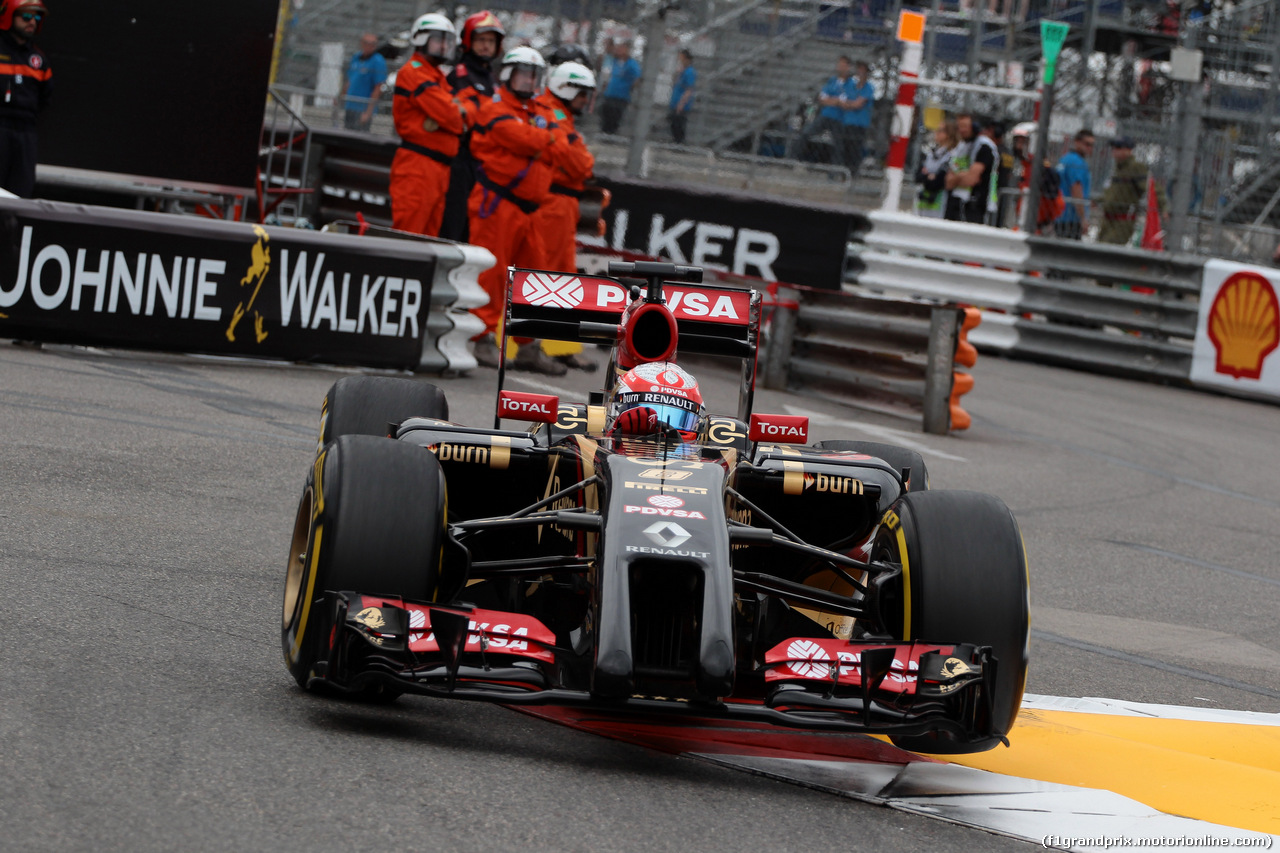 GP MONACO, 22.05.2014- Prove Libere 1, Romain Grosjean (FRA) Lotus F1 Team E22