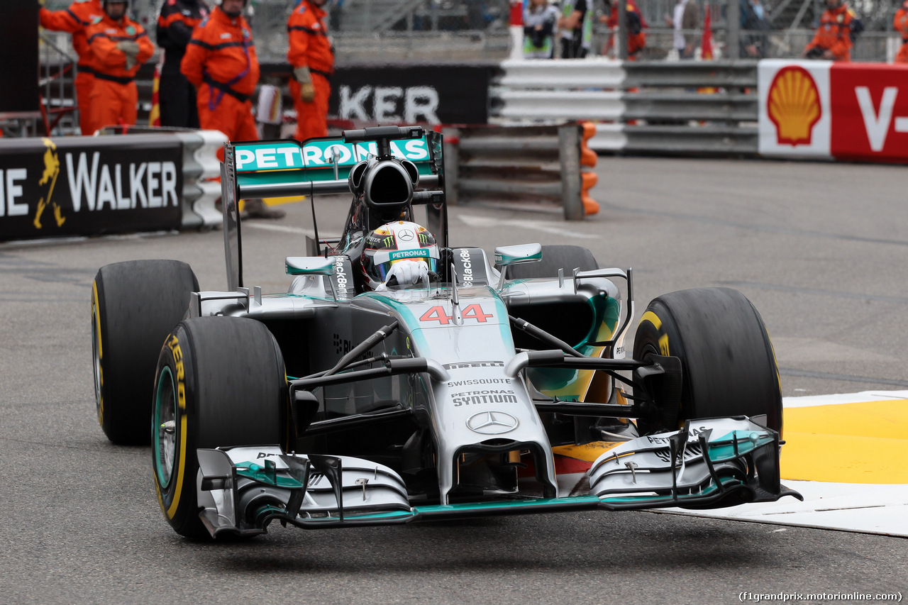 GP MONACO, 22.05.2014- Prove Libere 1, Lewis Hamilton (GBR) Mercedes AMG F1 W05