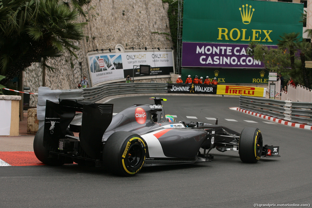 GP MONACO, 22.05.2014- Prove Libere 1, Esteban Gutierrez (MEX), Sauber F1 Team C33
