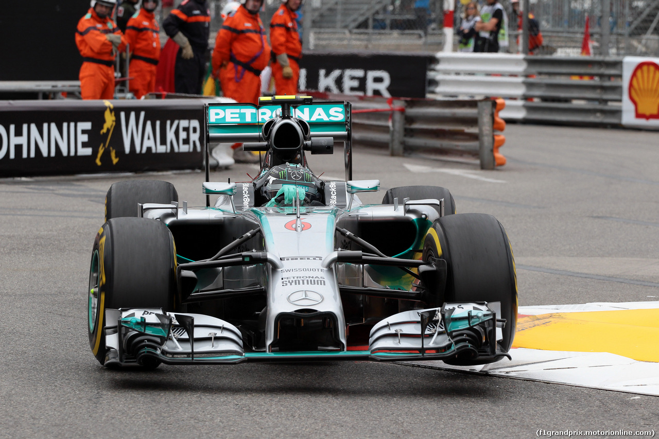 GP MONACO, 22.05.2014- Prove Libere 1, Nico Rosberg (GER) Mercedes AMG F1 W05