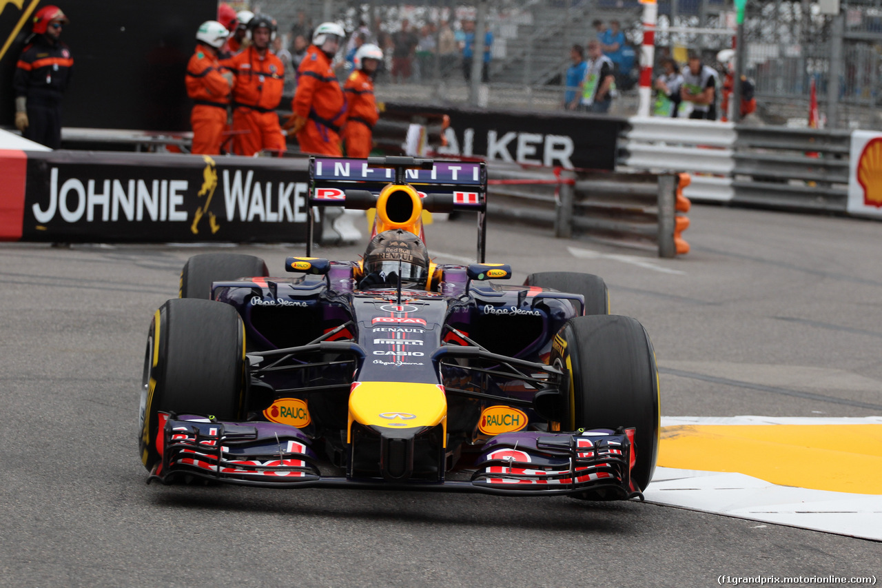 GP MONACO, 22.05.2014- Prove Libere 1, Sebastian Vettel (GER) Red Bull Racing RB10