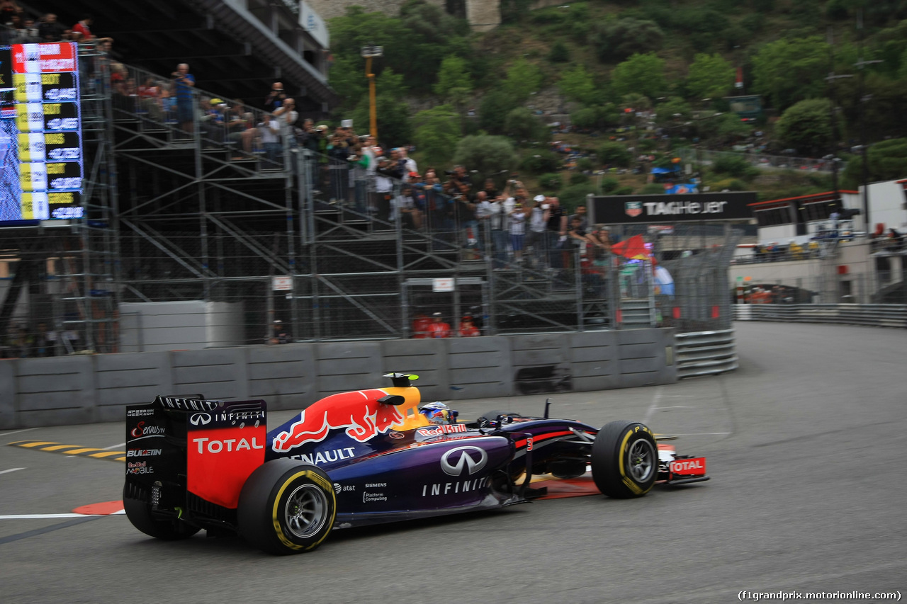 GP MONACO, 22.05.2014- Prove Libere 1, Daniel Ricciardo (AUS) Red Bull Racing RB10