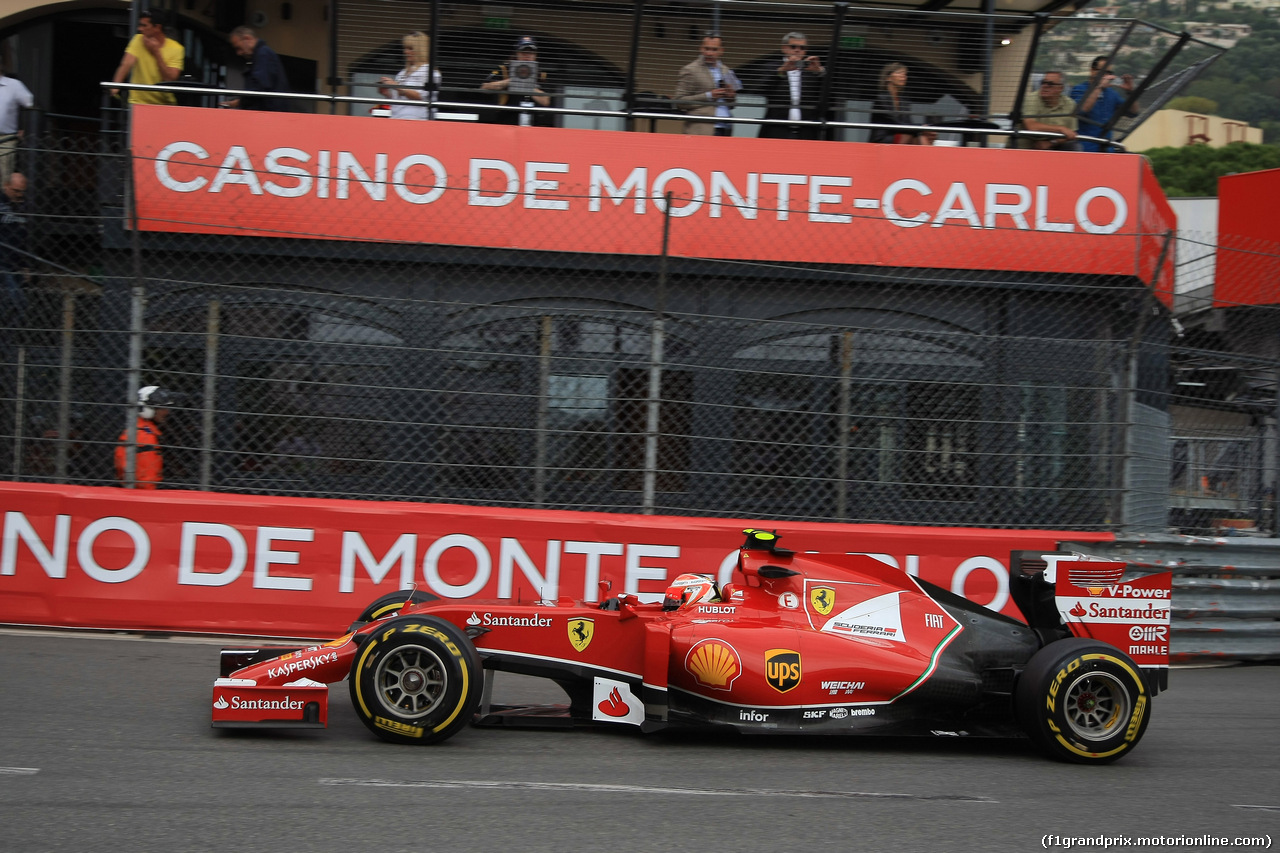 GP MONACO, 22.05.2014- Prove Libere 1, Kimi Raikkonen (FIN) Ferrari F14-T