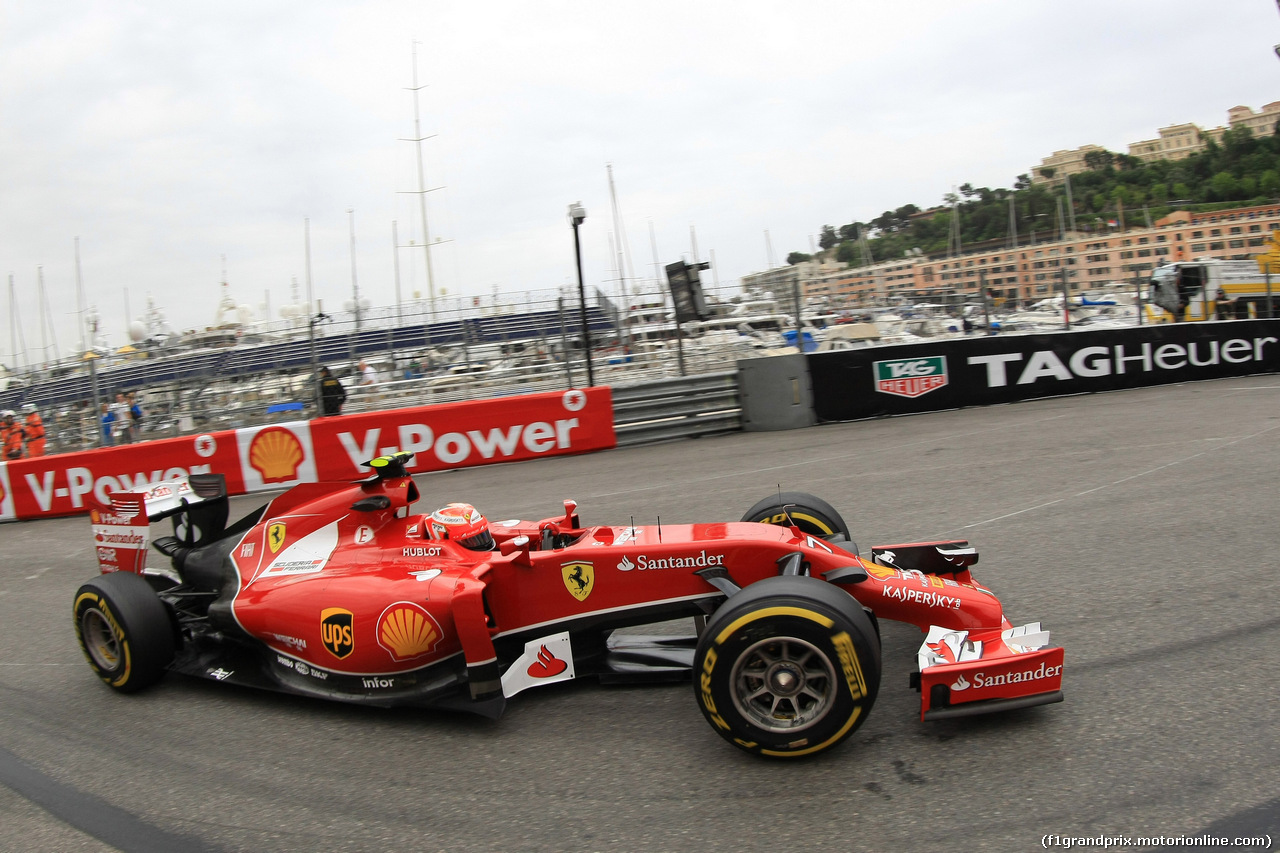 GP MONACO, 22.05.2014- Prove Libere 1, Kimi Raikkonen (FIN) Ferrari F14-T