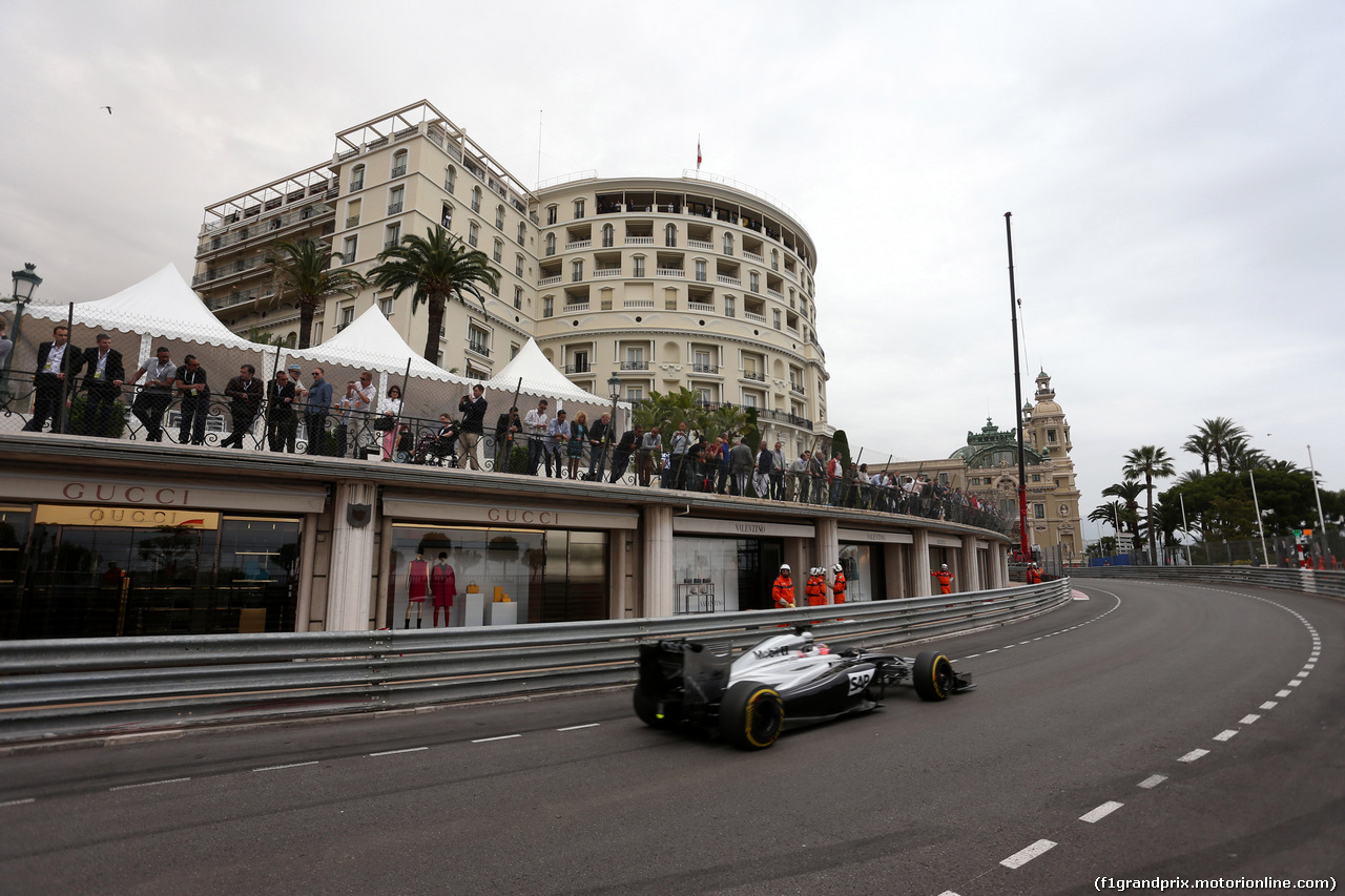 GP MONACO, 22.05.2014- Prove Libere 1, Jenson Button (GBR) McLaren Mercedes MP4-29