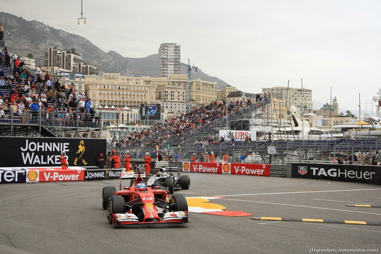 GP MONACO, 22.05.2014- Prove Libere 1, Fernando Alonso (ESP) Ferrari F14-T