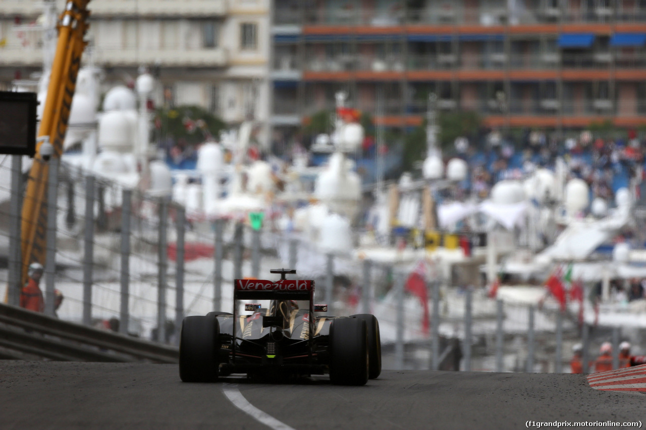 GP MONACO, 22.05.2014- Prove Libere 1, Romain Grosjean (FRA) Lotus F1 Team E22