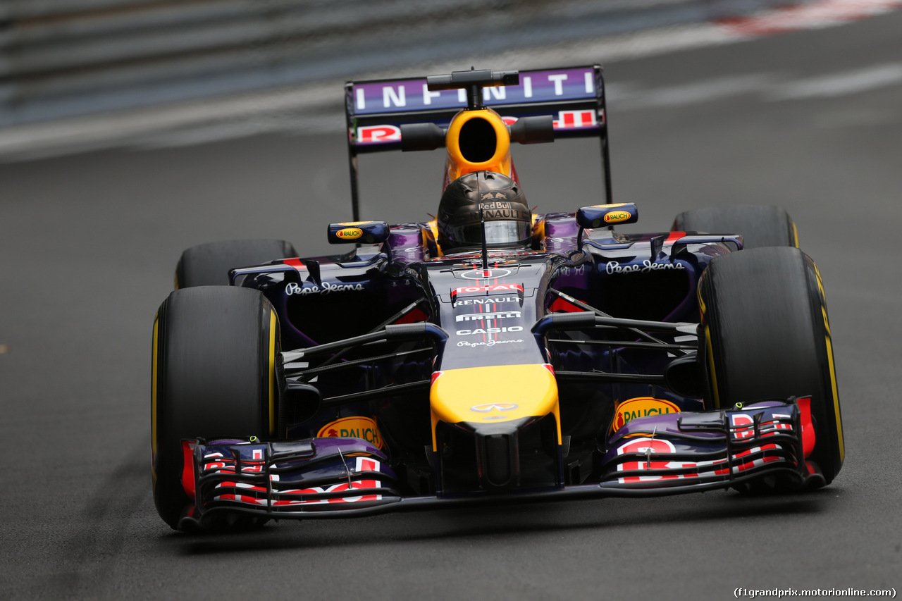 GP MONACO, 22.05.2014- Prove Libere 1, Sebastian Vettel (GER) Red Bull Racing RB10