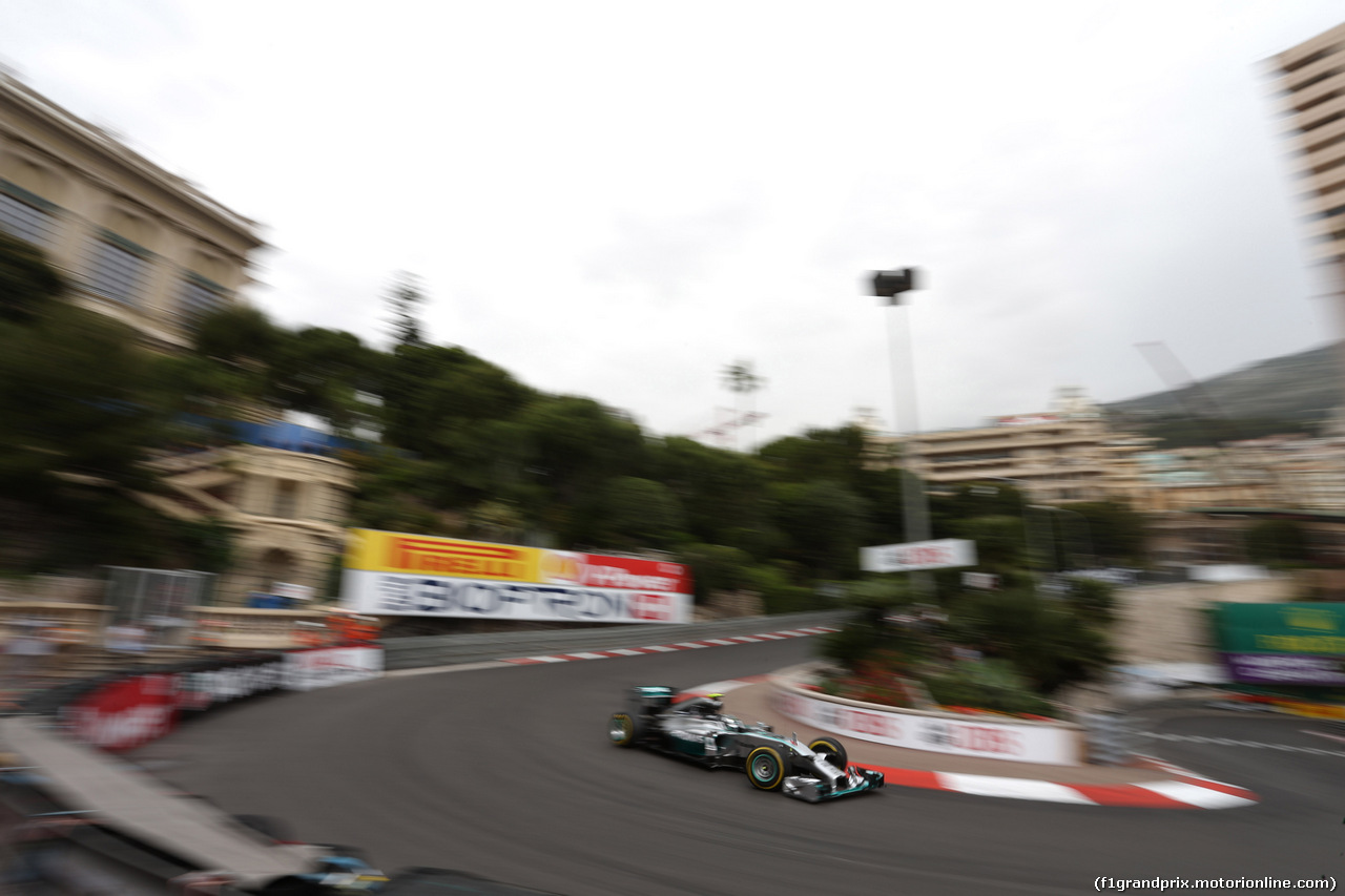 GP MONACO, 22.05.2014- Prove Libere 1,Nico Rosberg (GER) Mercedes AMG F1 W05