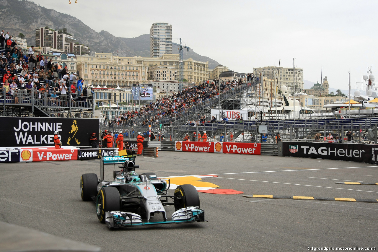 GP MONACO, 22.05.2014- Prove Libere 1, Nico Rosberg (GER) Mercedes AMG F1 W05