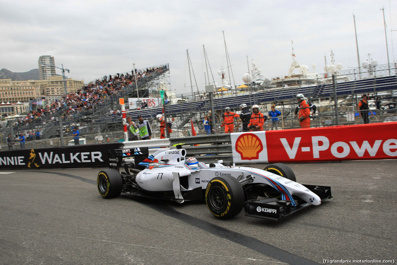 GP MONACO, 22.05.2014- Prove Libere 1, Valtteri Bottas (FIN) Williams F1 Team FW36